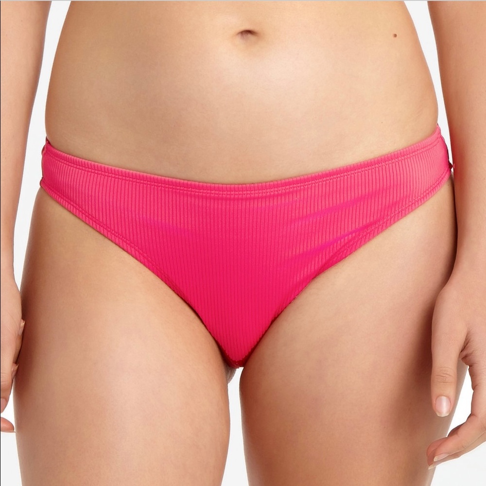 California Waves Womens Ribbed Bikini Swim Bottom